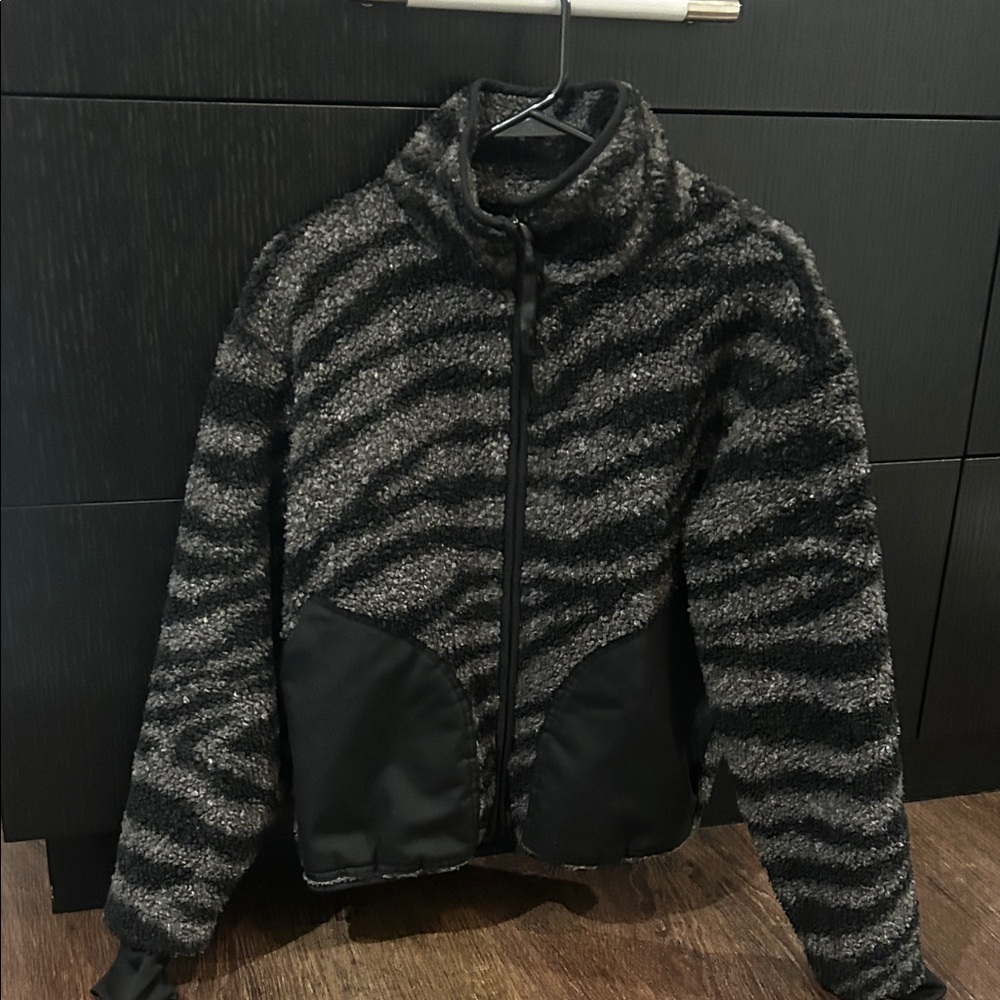 Varley Zebra Pattern Teddy Jacket